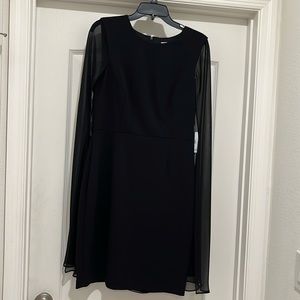 Calvin Klein Cape Crepe Dress